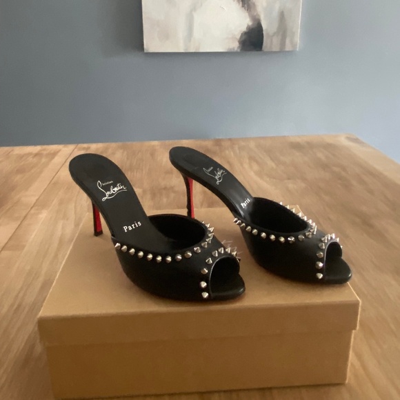 CHRISTIAN LOUBOUTIN Black Me Dolly Spike Heeled Sandals - Picture 1 of 5